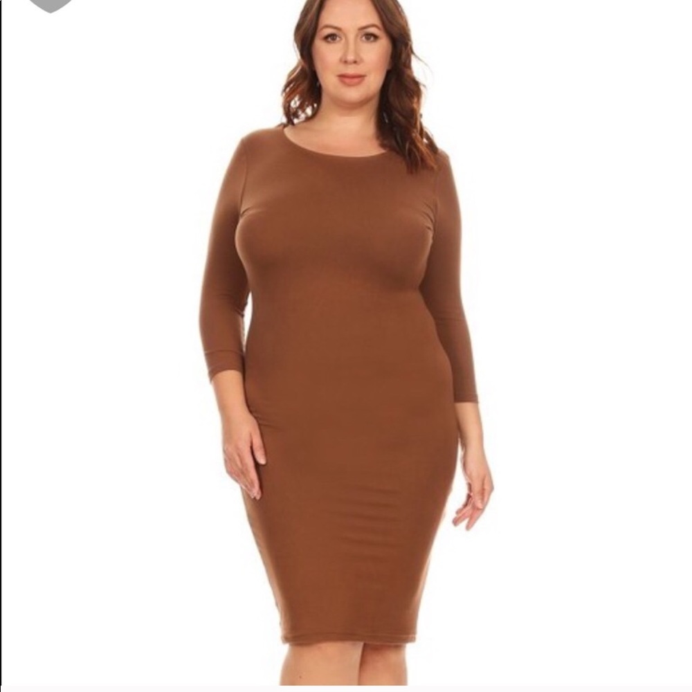 Mocha Midi Bodycon Dress